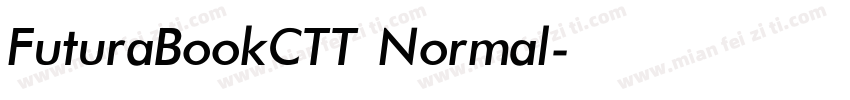 FuturaBookCTT Normal字体转换